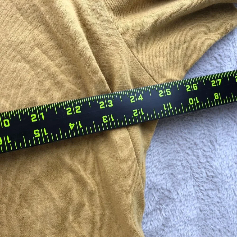 True Religion Mens T-Shirt Size 2XL Short Sleeve Yellow Graphic Tee Casual Crew